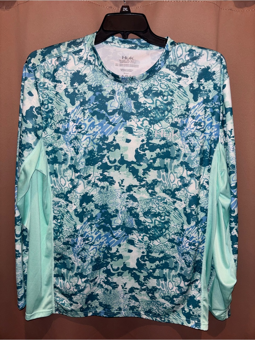 Huk Men’s Long-Sleeve Performance Top in Teal Blue